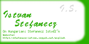 istvan stefanecz business card
